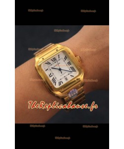 Santos De Cartier Réplique 1:1 - 40MM Or Jaune Montre Mouvement Suisse
