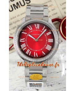 Cartier Ronde Must 36MM Cadran suisse à quartz rouge Réplique montre suisse 1:1 