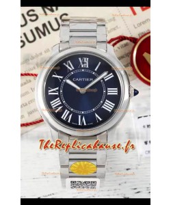 Cartier Ronde Must 36MM Cadran bleu suisse Réplique montre suisse 1:1 
