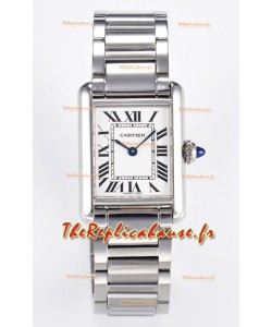 Tank Must De Cartier Montre Super Clone Suisse 27MM Cadran Blanc