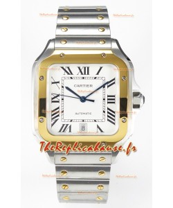 Cartier Santos De Cartier Réplique de la montre 40MM en acier 904L avec cadran blanc 