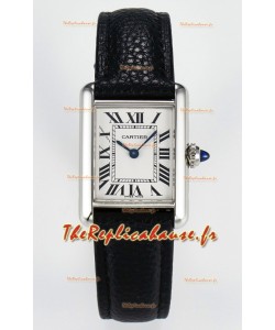 Tank Must Cartier Montre Super Clone Edition 29MM en acier cadran blanc 
