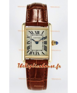 Tank Must Cartier Montre Super Clone Edition 29MM en boîtier or jaune 