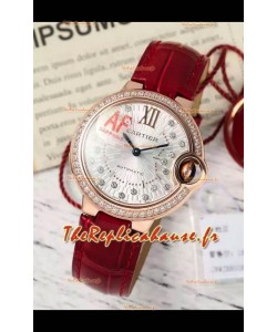 Ballon De Cartier Automatique Suisse 1:1 Qualité Miroir 33MM en Plaqué Or Rose