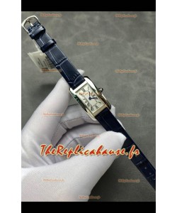 Cartier Tank Americaine Ladies Montre suisse à quartz pour dames Réplique 1:1 Boîtier acier