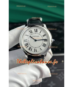 Cartier Ronde Must 36MM Montre réplique à Quartz Suisse 1:1 bracelet cuir