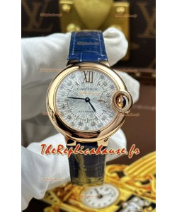 Ballon de Cartier Quartz Suisse Qualité Miroir 1:1 33 mm en Or Rose