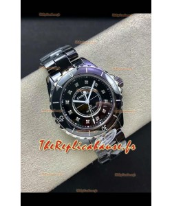 Chanel J12 38MM Montre boîtier en céramique noire Réplique montre automatique 1:1