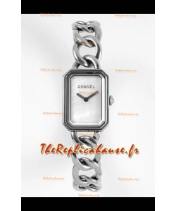 Montre Chanel Premiere avec Gourmette - Mouvement à quartz suisse et cadran blanc 
