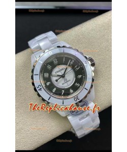 Chanel J12 38MM Montre boîtier en céramique blanche Réplique montre automatique 1:1