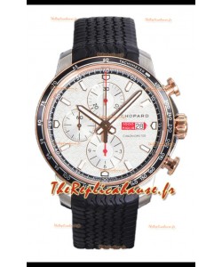 Chopard Mille Miglia GTA Chronograph bicolore Réplique Miroir 1:1 - Cadran blanc 