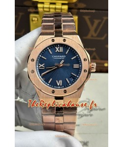 Chopard Alpine Eagle Cadran bleu or rose Réplique Montre Super Clone 