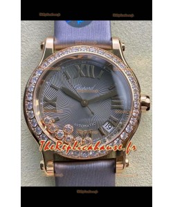 Chopard Happy Sport Montre 1:1 Suisse à Quartz 36MM avec boîtier en or rose