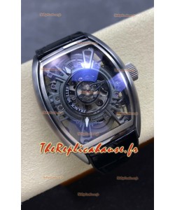 Franck Muller Curvex Grand Central Tourbillon Montre en acier inoxydable Réplique Montre 1:1