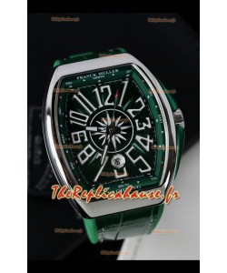 Franck Muller Vanguard Yachting Acier inoxydable Cadran vert Réplique montre suisse 1:1