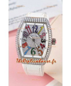 Franck Muller V32 Réplique de la montre suisse à quartz Mossanite 1:1 36MM