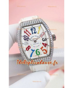 Franck Muller V32 Réplique de la montre suisse à quartz Mossanite 1:1 36MM