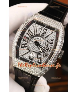 Franck Muller Vanguard Edition Réplique Montre Suisse - Chiffres noirs