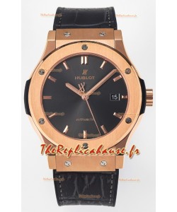 Hublot Super Clone Classic Fusion Or Rose 42MM Réplique Montre 1:1 Cadran Gris