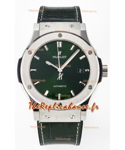 Hublot Super Clone Classic Fusion Titanium 42MM Réplique Montre 1:1 Cadran vert