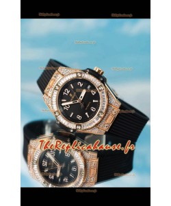 Hublot Big Bang One Click King Cadran noir Or Rose Réplique montre suisse 39MM
