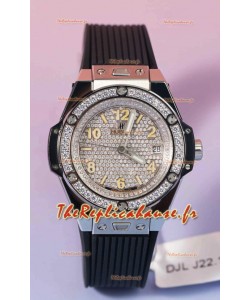 Hublot Big Bang One Click Mossanites Cadran pavé Réplique montre suisse