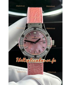 Hublot Super Clone Classic Fusion Titanium 33MM Réplique Montre 1:1 Rose Cadran MOP