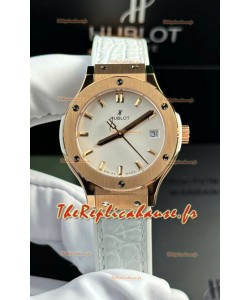 Hublot Super Clone Classic Fusion Or Rose 33MM Réplique Montre 1:1 Cadran Blanc