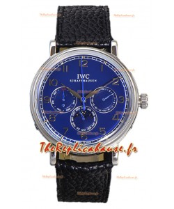 IWC Portofino Perpetual Calendar IW3446 Cadran bleu Suisse Réplique de Montre
