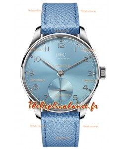 IWC Portugieser Automatic 40 IW358402 Cadran bleu en or blanc Montre réplique 1:1 