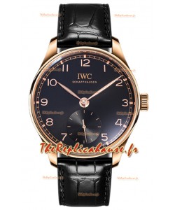 IWC Portugieser Automatic 40 IW358401 Cadran noir en or rose Montre Réplique 