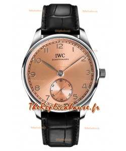 IWC Portugieser Automatic 40 IW358313 Cadran rose en acier inoxydable Montre réplique 1:1 