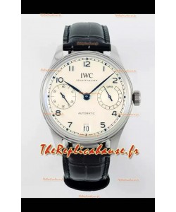 IWC Super Clone Portugieser Montre Réplique Suisse 1:1 Cadran Blanc Boîtier Acier Montre
