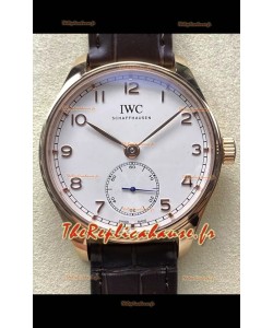 IWC Portugieser Super Clone Automatique 41 IW358306 Cadran Blanc Boîtier Or Rose