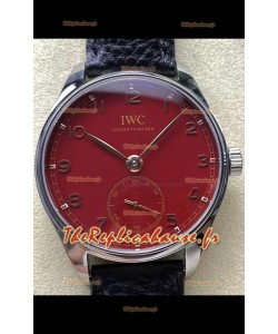 IWC Portugieser Super Clone Automatique 41 IW358315 Cadran rouge dans boîte acier