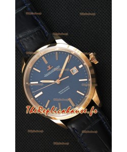 Montre Jaeger LeCoultre Geophysic True Second Suisse Couleur Rose Or , Cadran bleu 