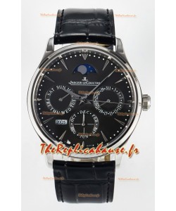 Montre Jaeger LeCoultre Super Clone Master Calendrier Perpétuel Ultra-fin Cadran Gris