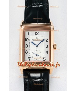 Jaeger-LeCoultre Reverso Super Clone DuoFace Or Rose Noir/Blanc Réplique Montre