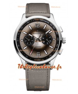 Jaeger LeCoultre Polaris Q902843J Chronographe Cadran Gris Bracelet Nylon Réplique Montre Suisse 
