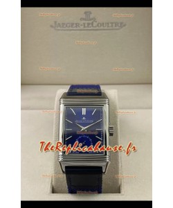 Jaeger-LeCoultre Reverso DuoFace Montre boîtier acier cadran bleu en mouvement automatique suisse