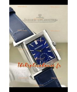 Jaeger-LeCoultre Reverso DuoFace Montre boîtier acier cadran bleu, mouvement automatique suisse