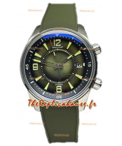 Jaeger LeCoultre Polaris Date Cadran vert Bracelet caoutchouc Montre réplique 1:1 42MM