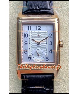 Jaeger-LeCoultre Reverso DuoFace Montre avec boîtier en or rose et mouvement automatique suisse