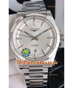Montre Longines Conquest Automatic à cadran en acier et boîtier en acier