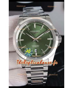 Longines Conquest Automatic Montre automatique à cadran vert en boîte acier