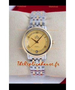 Omega De Ville - Montre automatique suisse en or jaune bicolore - cadran or - Édition De Ville