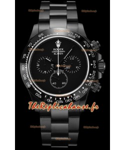 Rolex Daytona Blaken 1:1 Réplique Suisse Miroir Mouvement Cal.4130 Cadran Noir (AVEC BOITE) 