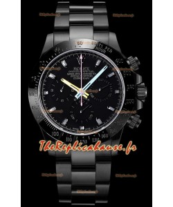 Rolex Daytona Blaken 1:1 Réplique Miroir Suisse Cadran Noir Mouvement Cal.4130 (AVEC BOÎTE) 