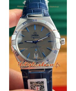 Omega Co-Axial Constellation 39MM 904L Cadran gris Montre Réplique miroir 1:1