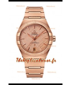 Omega Co-Axial Constellation Cadran Météorite Or Rose Réplique miroir 1:1 41MM